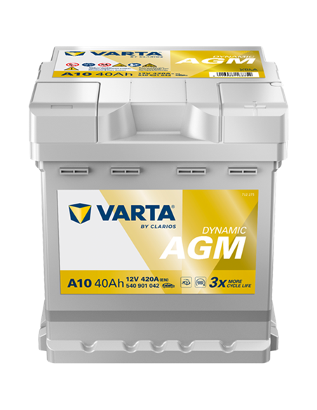 VARTA DYNAMIC AGM A10 12V 40Ah 420A - Borna Normala (dreapta +)